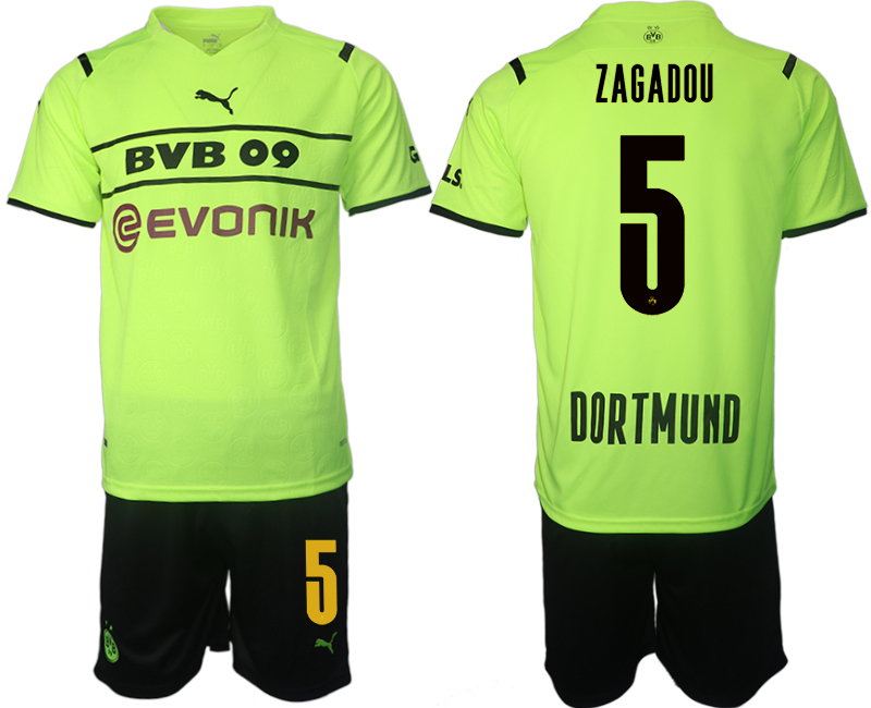 Men 2021-2022 Club Borussia Dortmund Cup green #5 Soccer Jersey